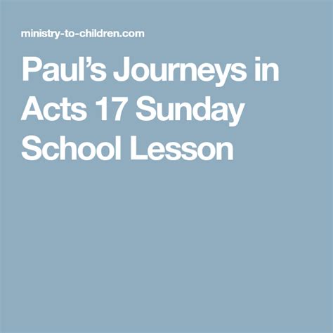 Acts 17 object lesson - This Bible lesson about the early church would also work well for a children’s church lesson plan. Bible Story: Persecution Scatters the Early Church Scripture: Acts 8:1-25 Target Age Group: Age 9 – 11 (U.S. 3rd – 5th Grade) Learning Context: Sunday School Target Time Frame: 60 minutes Printer Friendly Bible Lesson: [print_link] this ...